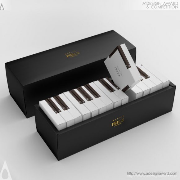 Marais Piano cake packaging by Kazuaki Kawahara